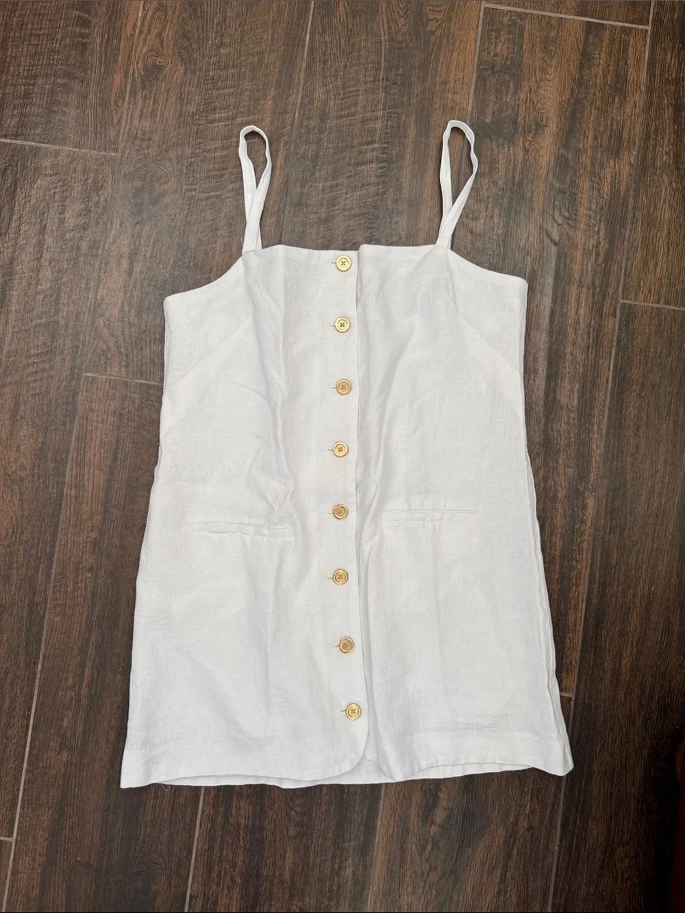 ✨ J.Crew Claudia Mini Linen Dress Romper White - NWOT Size L